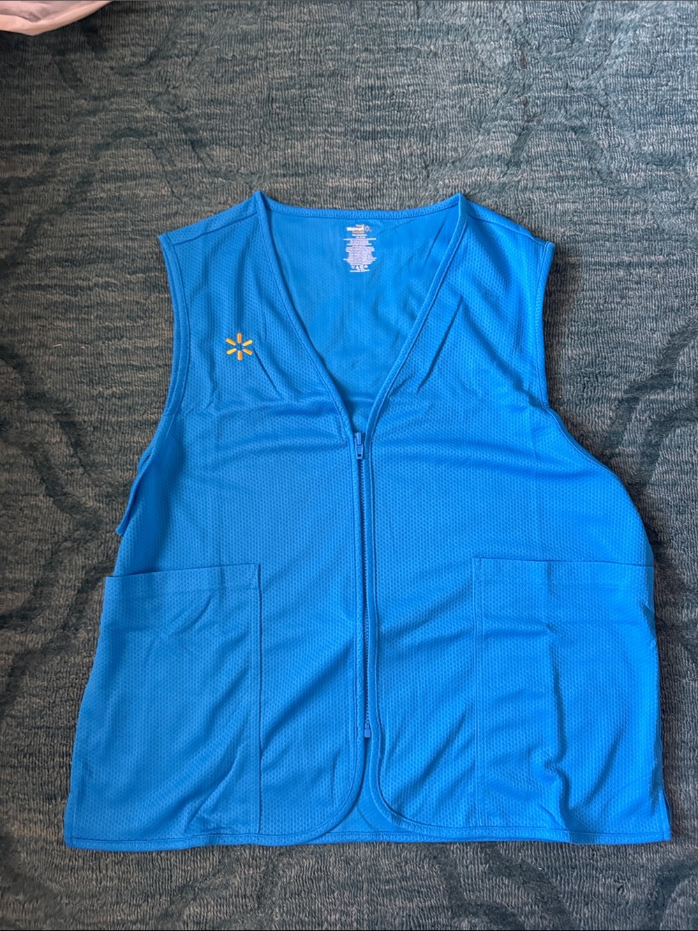Blue Workwear Vest with Front Zipper Walmart fun costume